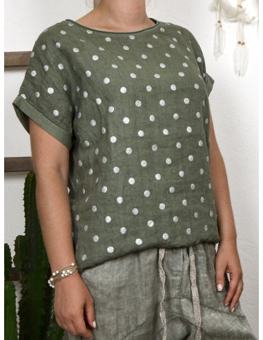 t shirt a pois femme