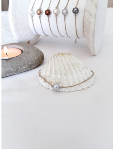 Bracelet en lin "UNI PERLE"...