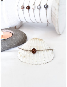 Bracelet en lin "UNI PERLE"...