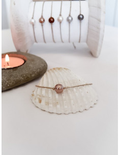 Bracelet en lin "UNI PERLE"...
