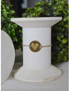 Bracelet en lin medaillon...