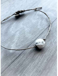 Bracelet en lin "UNI PERLE"...