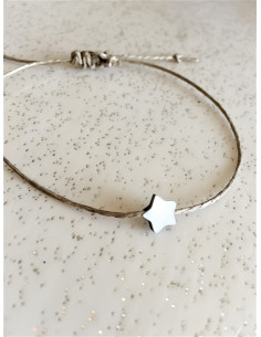 Bracelet en lin "UNI PERLE"... 2