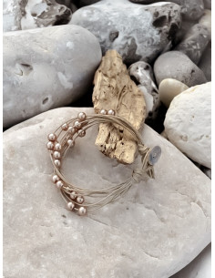 Bracelet en lin "PLUIE DE...