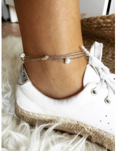 Bracelet de cheville en lin... 2