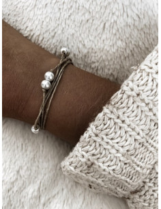 Bracelet en lin "DOUBLE...