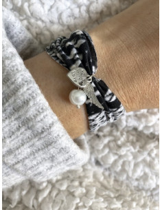 Bracelet tissu motif python