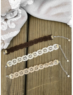 Bracelet tissu dentelle 100... 2