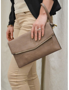 Sac pochette enveloppe 2 en 1 - Taupe marron