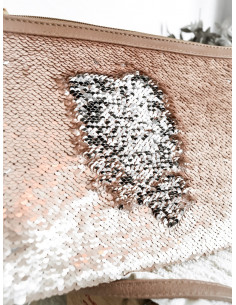 POCHETTE DE SOIRÉE SEQUINS REVERSIBLES DORÉE 2