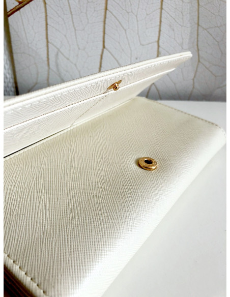 Grand portefeuille femme ecru