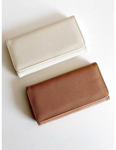 Grand portefeuille femme ecru