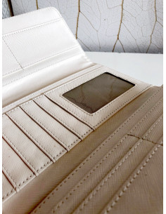 Grand portefeuille femme ecru 2