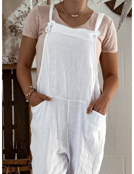 copy of T shirt femme uni maille 100 % lin rose pale