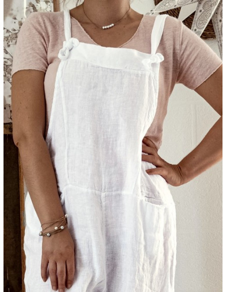 copy of T shirt femme uni maille 100 % lin rose pale