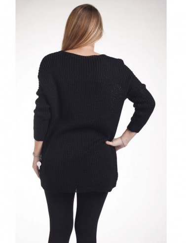 PULL FEMME HIVER LAINE GRANDE TAILLE PULL CHAUD AVEC LAINE COL V PULL FEMME MI LONG MADE IN ITALY NOIR PULL FEMME HIVER LAINE GRANDE TAILLE PULL CHAUD AVEC LAINE COL V PULL FEMME MI LONG MADE IN ITALY NOIR