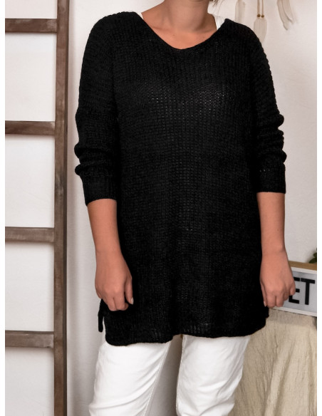 PULL FEMME HIVER LAINE GRANDE TAILLE PULL CHAUD AVEC LAINE COL V PULL FEMME MI LONG MADE IN ITALY NOIR PULL FEMME HIVER LAINE GRANDE TAILLE PULL CHAUD AVEC LAINE COL V PULL FEMME MI LONG MADE IN ITALY NOIR