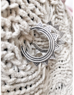 Boucles d'oreilles fantaisie créoles triangles azteque ethnique bohème dorée or antique cercle bohème dorée or antique 2