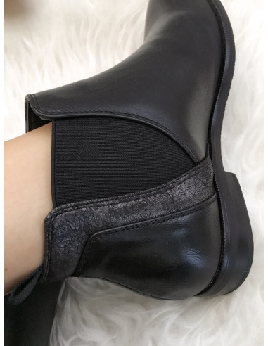 bottines chelsea noir femme effet nacré bottines chelsea noir femme effet nacré