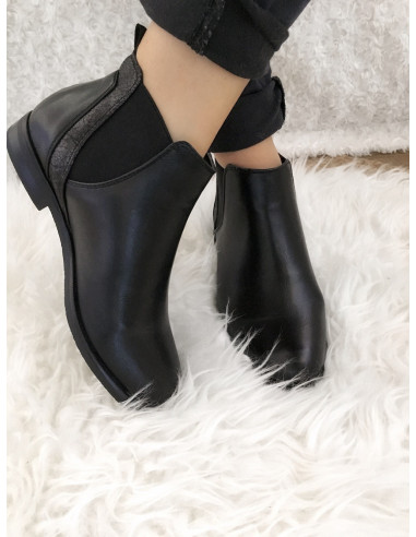 bottines chelsea noir femme effet nacré bottines chelsea noir femme effet nacré