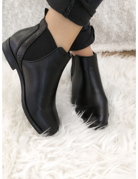 bottines chelsea noir femme effet nacré bottines chelsea noir femme effet nacré