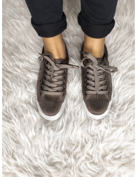 copy of Baskets femme plateforme, nacrées effet python craquelé
