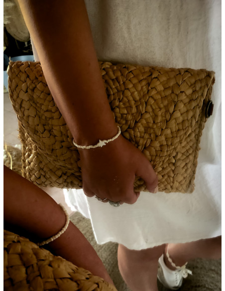 Pochette Bohème Chic en Paille Tressée : L'Accessoire Indispensable pour un Style Naturel et Élégant