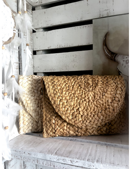 Pochette Bohème Chic en Paille Tressée : L'Accessoire Indispensable pour un Style Naturel et Élégant