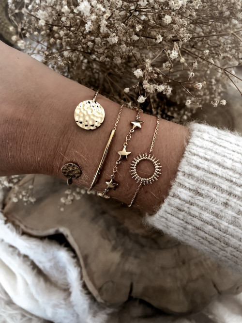 Bracelet jonc plaqué or