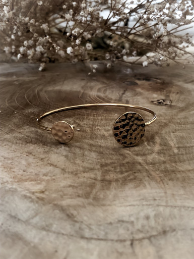 Bracelet jonc plaqué or