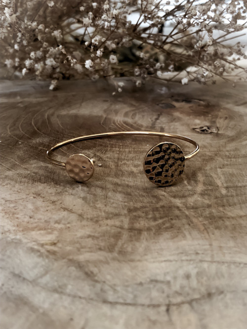 Bracelet jonc plaqué or