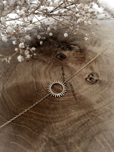 Bracelet plaqué or SUNSHINE chaine et soleil bijoux plaqué or tendance femme