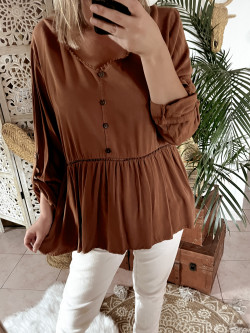 Haut femme marron - vue de face
