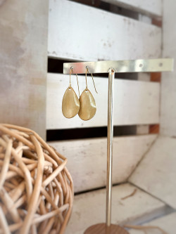 Boucles d'oreilles old money en acier inoxydable doré goutte