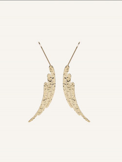 Boucles d'oreilles acier inoxydable dorée ailes d'anges 2