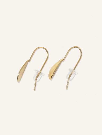 Boucles d'oreilles acier doré petite goutte