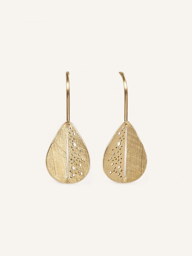 Boucles d'oreilles acier doré petite goutte