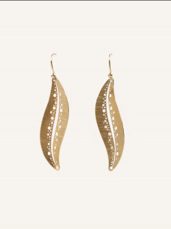 Boucles d'oreilles dorées en acier 2