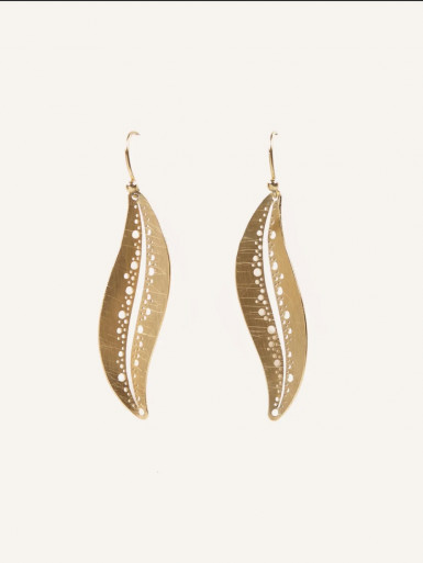 Boucles d'oreilles dorées en acier