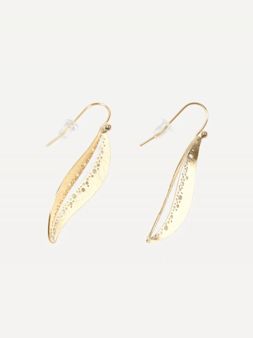 Boucles d'oreilles dorées en acier