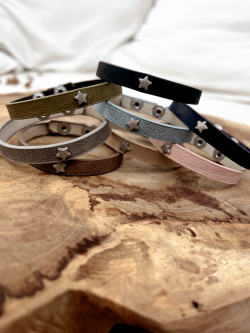 Bracelet étoile en simili cuir