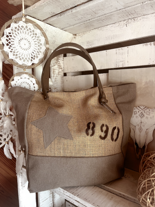 Cabas étoile fait main