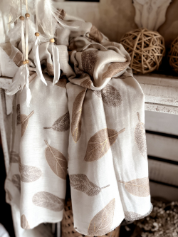 Foulard imprimé feuille