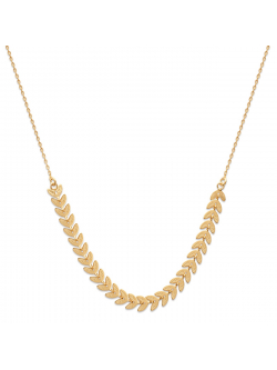 Collier plaqué or LAURIER femme chaine et feuilles de laurier bijoux plaqué or tendance femme 2