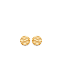 Boulces d'oreille plaqué or THÉO femme puces rondes martelées bijoux plaqué or tendance femme 2