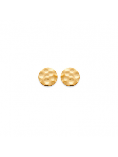 boucles d'oreilles en plaqué or MARTELÉ puce THÉO