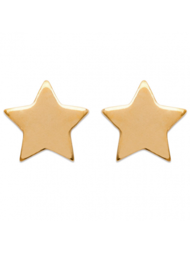 Bijoux plaqué or femme pas cher boucles d'oreilles petites puces étoile