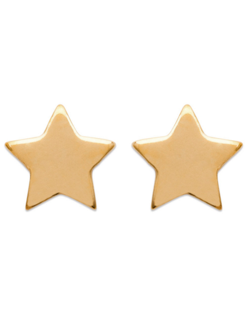 Bijoux plaqué or femme pas cher boucles d'oreilles petites puces étoile