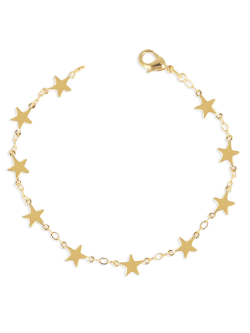 Bracelet plaqué or Galaxie femme chaine et petites étoiles bijoux plaqué or tendance femme 2