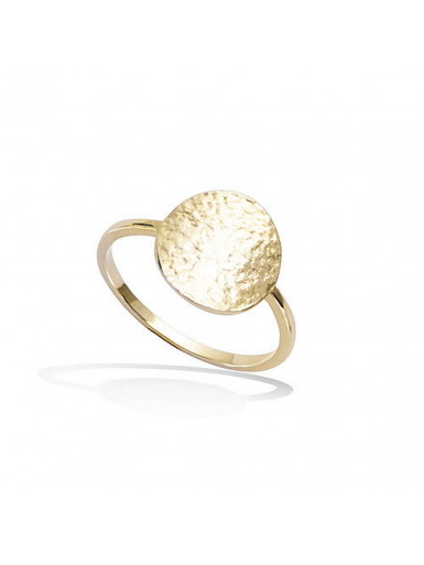 Bijoux plaqué or femme pas cher bague martelée